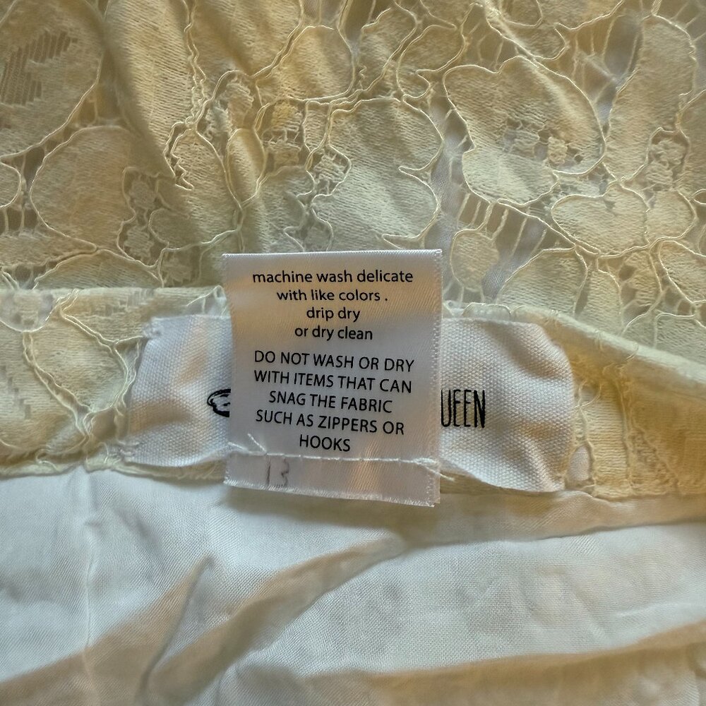 Just Bee Queen Carmella White Lace Midi Skirt - Size Large - Picture 6 of 10